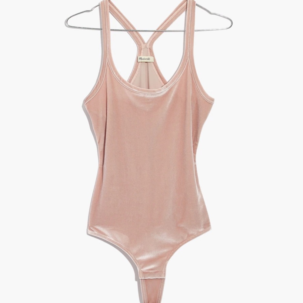 Madewell Velvet Racerback Bodysuit